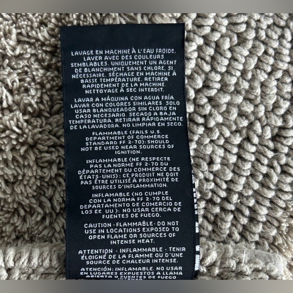 Gorgeous RALPH LAUREN Bath Rug Mat Reversible 100% COTTON Beige Tan - Picture 5 of 6